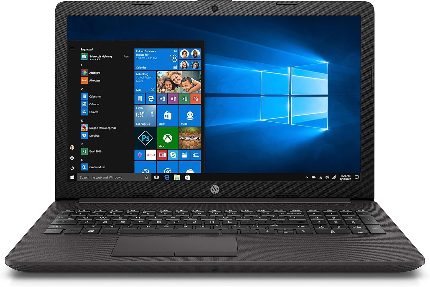 كمبيوتر محمول HP 250 G7 بشاشة LCD مقاس 15.6 بوصة - معالج Intel Core i5 (الجيل الثامن) i5-8265U رباعي النواة (4 أنوية) بسرعة 1.60 جيجاهرتز - ذاكرة وصول عشوائي DDR4 SDRAM